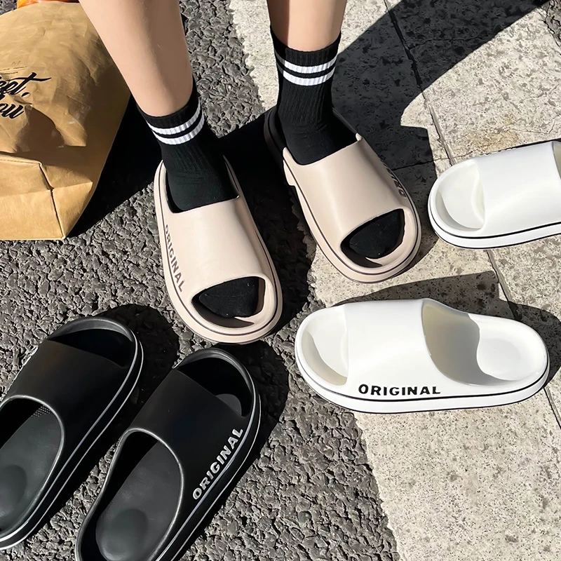 Mule Slip On - Letnie klapki dla par, jednokolorowe, z