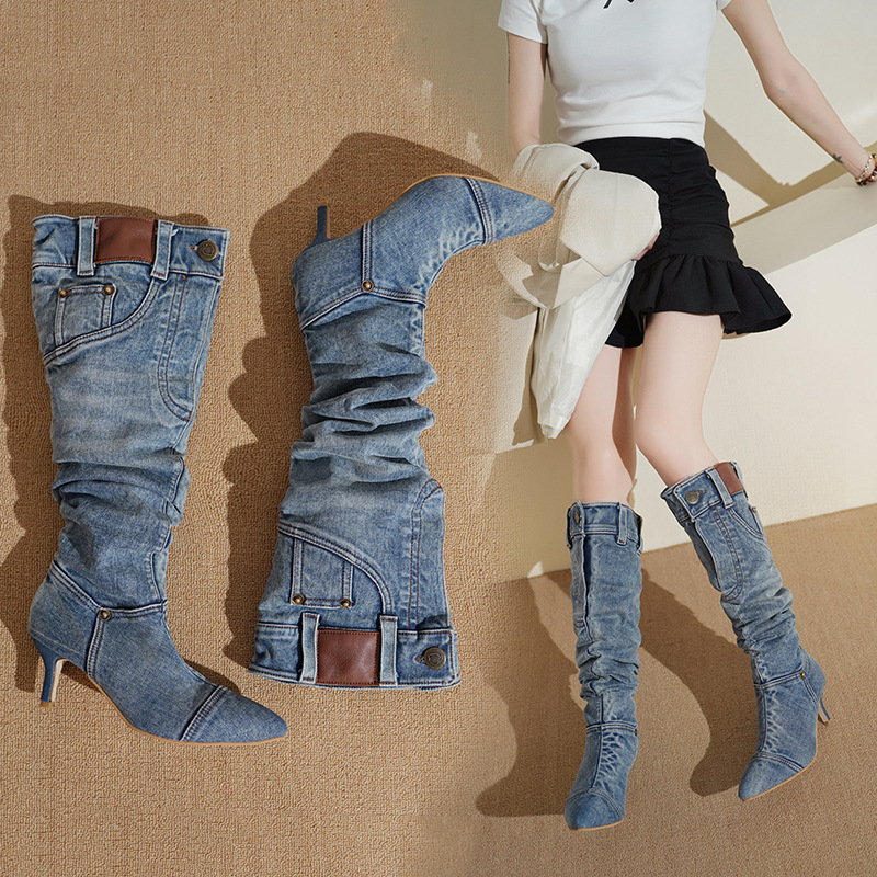 Botki damskie do kolan, jesien – Knee High Boots Women recenzja i cena