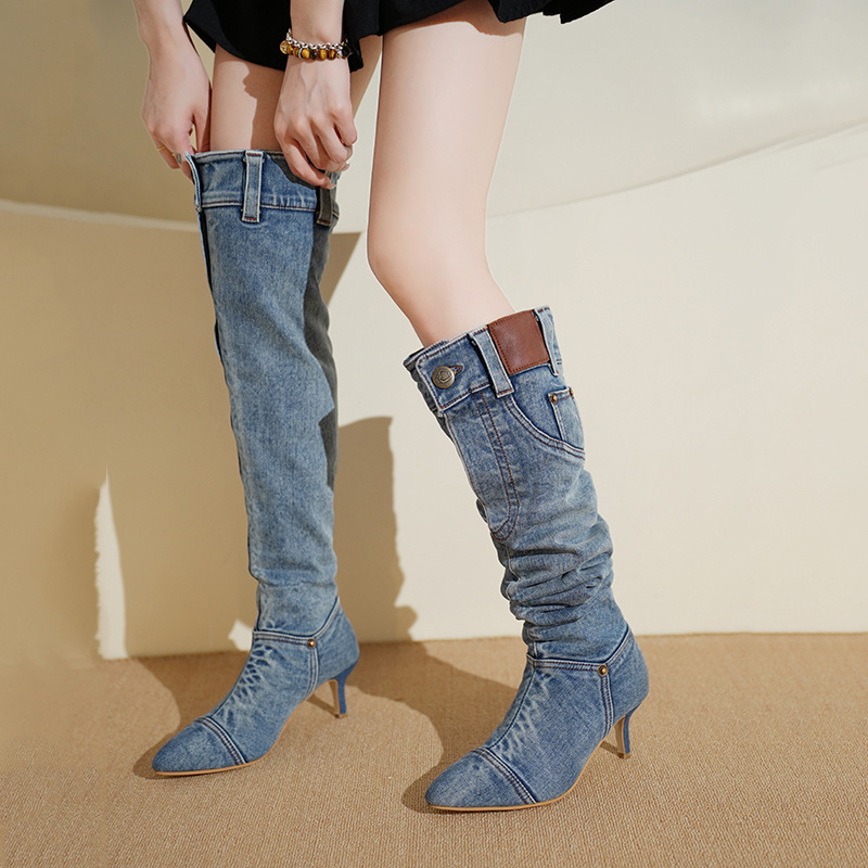 Botki damskie do kolan, jesien – Knee High Boots Women recenzja i cena