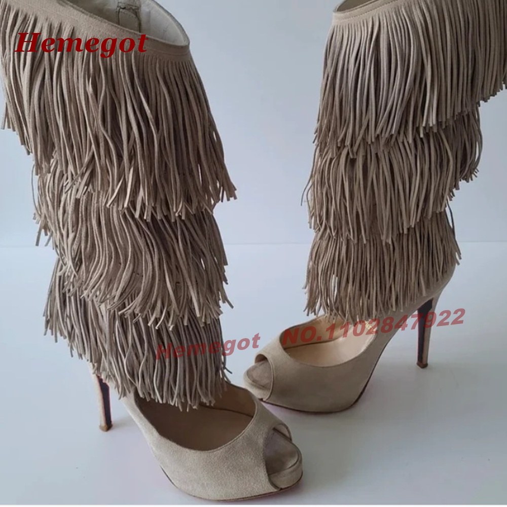 Sandały-kozaki z frędzlami, od – Knee High Boots Women recenzja i cena