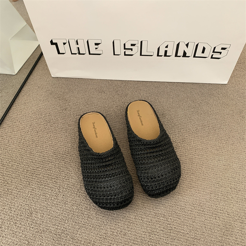 Damskie klapki z rafii, tkane, – Mule Slip On recenzja i cena