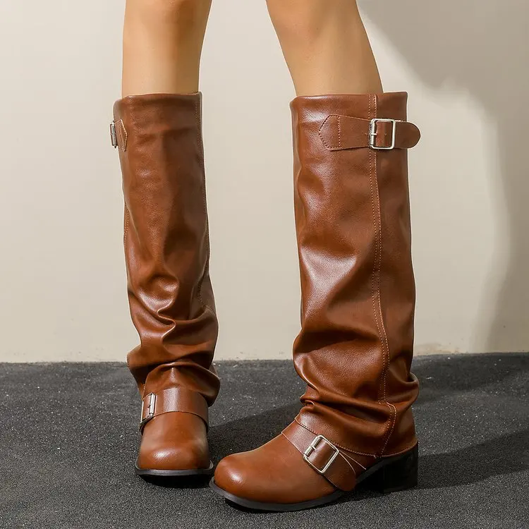 Damskie, nowe, jednokolorowe,  – Knee High Boots Women recenzja i cena