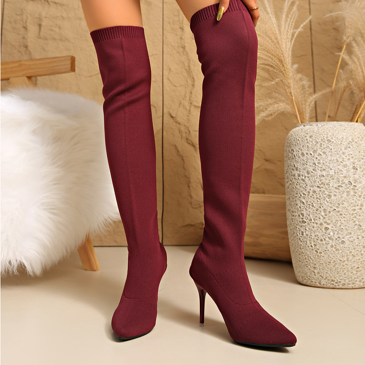 Damskie botki za kolano, cienk – Sock Boot Women recenzja i cena