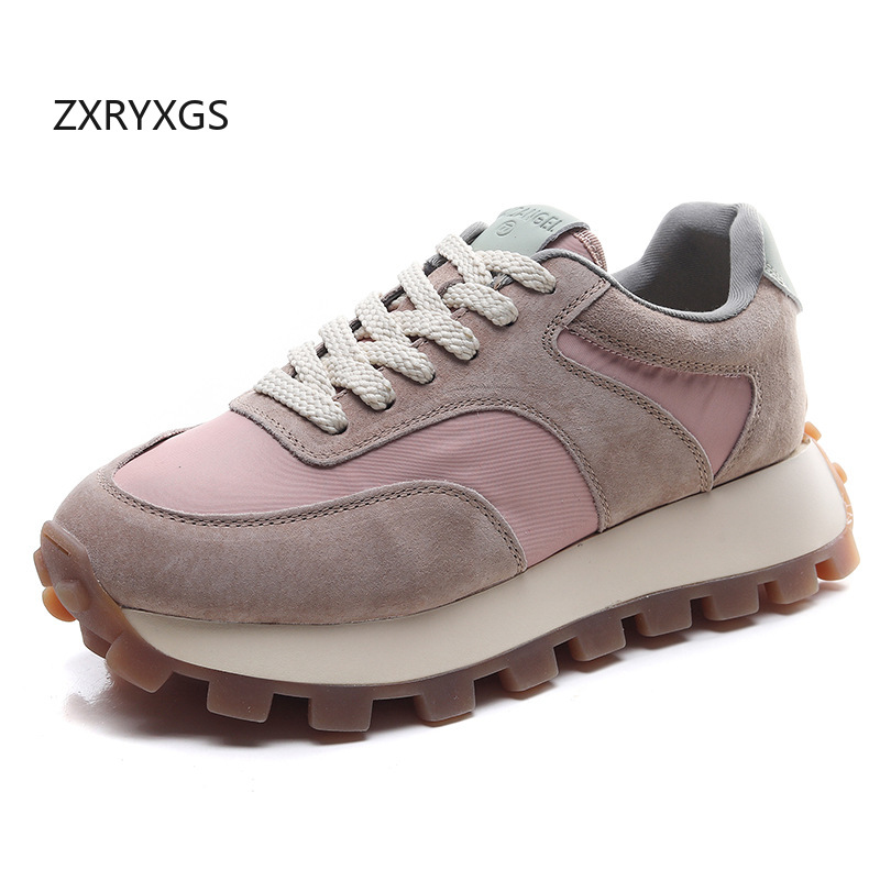 ZXRYXGS 2025 krowa zamsz + tka – Oxford Lace Up Women recenzja i cena