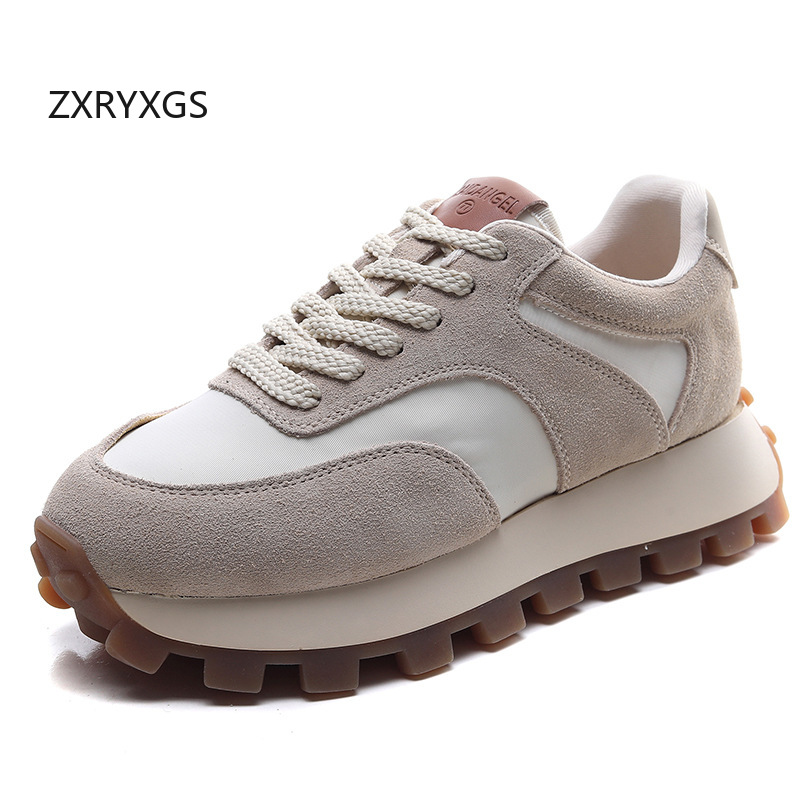 ZXRYXGS 2025 krowa zamsz + tka – Oxford Lace Up Women recenzja i cena