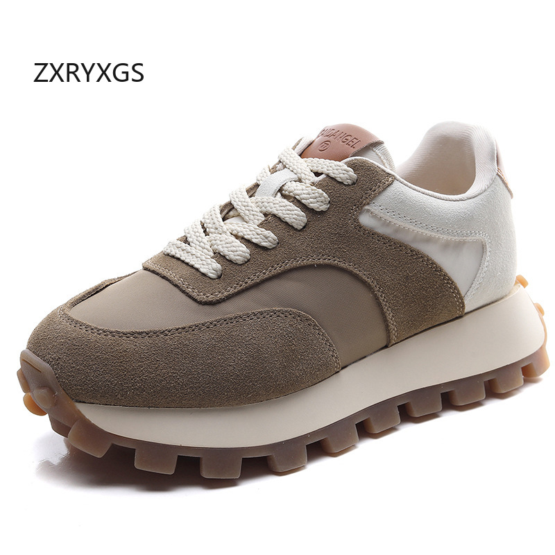 ZXRYXGS 2025 krowa zamsz + tka – Oxford Lace Up Women recenzja i cena