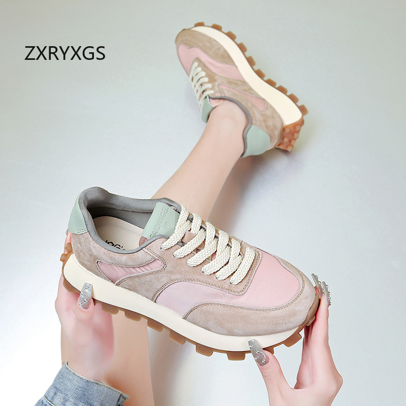 ZXRYXGS 2025 krowa zamsz + tka – Oxford Lace Up Women recenzja i cena